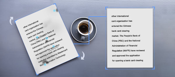 TH-OCR text recognition supports 45 °, 90 °, 180 °, 270 ° and other multi-angle picture rotation.