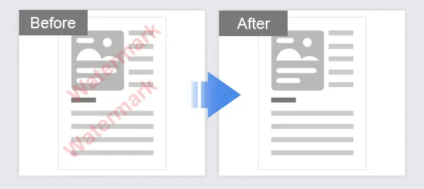 Erases dates, logos, and overlaid text with high-fidelity, artifact-free results.